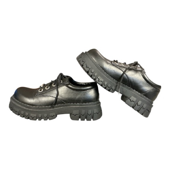 Dolls Kill dELiA*s NWOB Black Goth Grunge Chunky Platform Oxford Shoes Size 8M - Picture 4 of 8